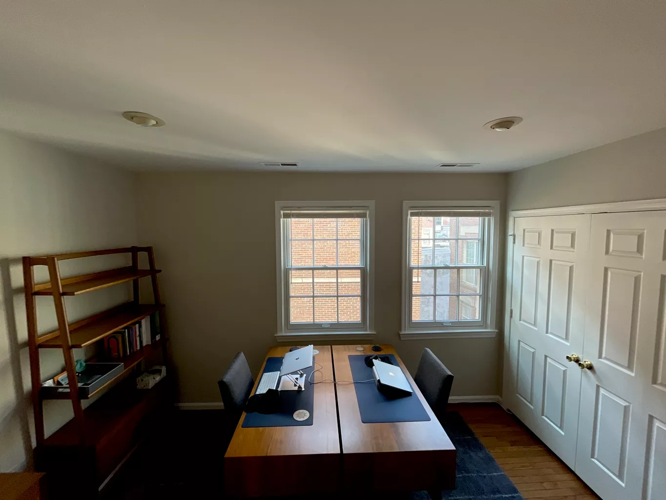 Converted home office with new paint and finished trim